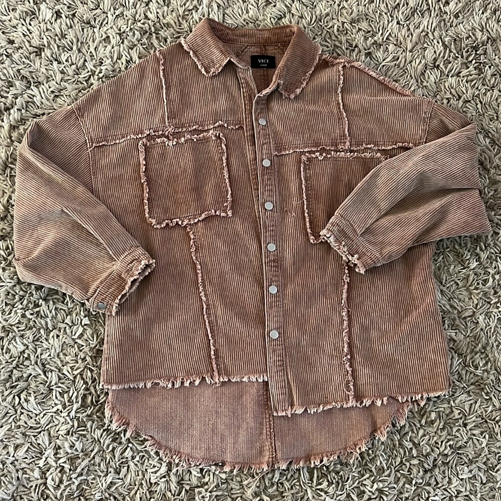 Vici oversized corduroy shacket